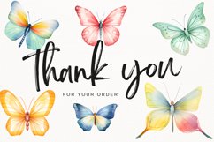 butterfly animals Watercolor 64 Cliparts Collection Product Image 10