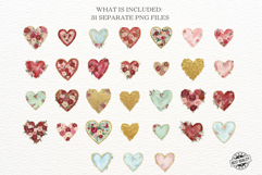 Brushstrokes Valentine Hearts Clipart Product Image 3