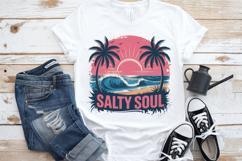Salty soul PNG sublimation |Beach &amp; Summer PNG T-Shirt Product Image 6