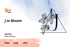 Elegant Emblem Monogram - Botanical Letter SVG | JPG | PNG Product Image 1