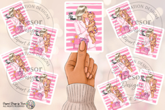 Love You Mom Fashion Blonde Mother &amp; Cute Baby Clipart PNG Product Image 5