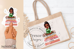 Black Bride Chibi PNG | Green Robe Bridal Shower Product Image 8