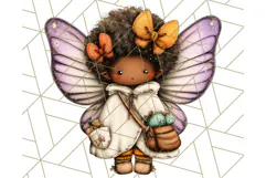 Halloween Fairy Clipart PNG, Spooky Cute Character Art Product Image 2