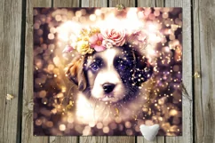 Magic Dogs & flowers | 10 Skinny tumbler Sublimation designs Product Image 10