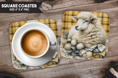 Farm Animals Square Coaster PNG Bundle, Farm Animals PNG Product Image 8