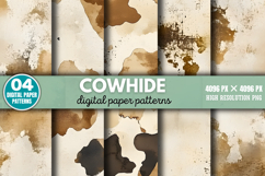 Cowhide Digital Paper Background Bundle PNG Product Image 6