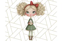 Christmas Whimsy Clipart, Holiday Kids PNG Graphics Product Image 2