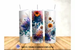 BOHO Flower 20 OZ Tumbler Sublimation Design PNG Product Image 4