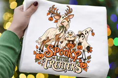 Spooky Little Tricksters PNG, Cute Halloween Deer Owl Crow Product Image 3