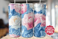 Summer Peony Flowers Tumbler | Summer Tumbler Wrap Product Image 1