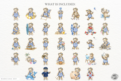Summer Teddy Beach Day Clipart Product Image 4