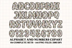 Christmas Alphabet png clipart, christmas letters doodle Product Image 4
