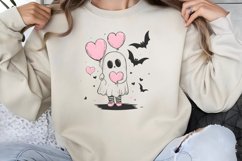 Retro Valentines Day Ghosts Clipart PNG Product Image 1