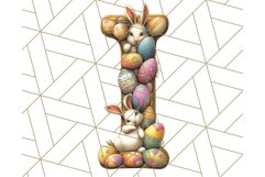 Easter Alphabet Clipart Set with Bunnies and Eggs Product Image 7