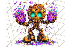 Haunted Treats Clipart PNG, Halloween Candy Art Product Image 2