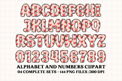 Valentine Alphabet Clip Art, valentines day letters doodle Product Image 4