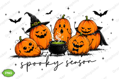 Trending Halloween PNG, Spooky Season PNG, Cute Pumpkin PNG Product Image 1