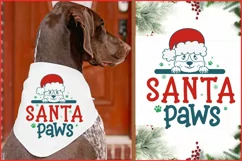 Santa paws Christmas Dog Bandana SVG Design Product Image 2