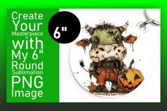 Watercolor Autumn Cow Round Design Art Product Image 1