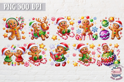 Christmas Gingerbread Man Clipart Bundle Sublimation 104 PNG Product Image 2