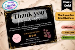 10 Thank you Cards Small Business Black &amp; Gold Bundle Product Image 10