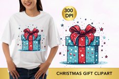 christmas gift clipart, christmas gift sublimation Product Image 1