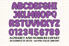 Halloween Alphabet png clipart, halloween letters doodle Product Image 4