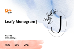 Minimalist Botanical Monogram Product Image 1