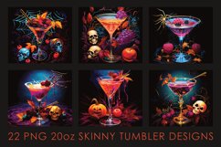 Halloween cocktail wrap designs for 20oz skinny tumblers Product Image 1
