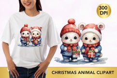 Christmas animal Clipart, Christmas animal sublimation Product Image 1