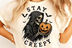 Stay Creepy PNG, Retro Dripping Heart Halloween PNG, Spooky Product Image 16