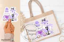 Purple Just Married Wedding PNG Bride Clipart Design Product Image 8