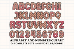 Valentine Alphabet Clip Art, valentines day letters doodle Product Image 4