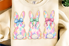 Bunny Coquette Bow PNG, Brushstroke bunny easter PNG Product Image 2
