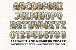 Cottagecore Alphabet png clipart, Floral letters doodle Product Image 4