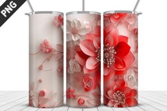 Flowers Tumbler Wrap | Sublimation Design | Tumble PNG Product Image 1