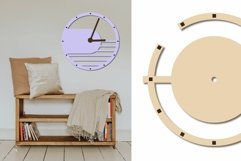 3D Layered clock, abstract sign, Glowforge Laser Cut File Product Image 5