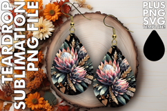 Joyful Teardrop Earrings Gift PNG, Leopard Prints Product Image 1
