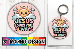 Radiant Keychain Round Style PNG, Religious Product Image 1