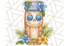 Tropical Tiki Friends PNG Clipart, Cute Summer Art Product Image 2