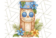 Tropical Tiki Friends PNG Clipart, Cute Summer Art Product Image 2
