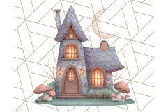 Whimsical Cottagecore Cottage PNG Clipart, Fairy House Png Product Image 2