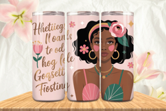 Black Girl Magic Black Woman Positive mind 20oz Tumbler wrap Product Image 1