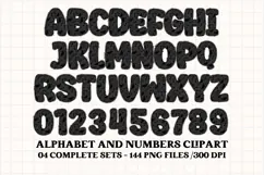 Halloween Alphabet png clipart, halloween letters doodle Product Image 4