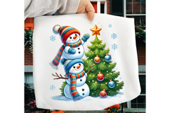 Cute Christmas Snowman PNG, Funny Christmas Snowman PNG Product Image 1