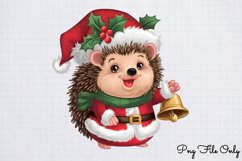 Christmas Hedgehog Clipart Bundle PNG Product Image 11