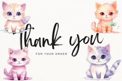 Lover Cat Watercolor 34 Cliparts Collection Ai Generated Art Product Image 10