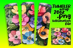 Sublimation Wrap with Artistic Oil Flower Design Product Image 1