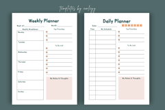 Cute Pastel Daily &amp; Weekly Planner Template | Aesthetic Product Image 2
