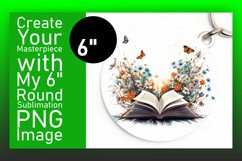 Enchanted Library Animals with Flowers Ornament PNG Product Image 1